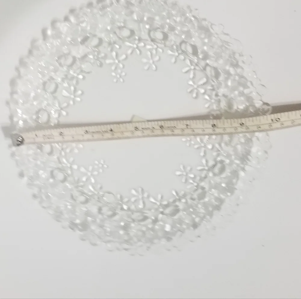 PartyLite Candle Holder, Pillar Tray, Retired, Flower, Clear NIB - Picture 6 of 12